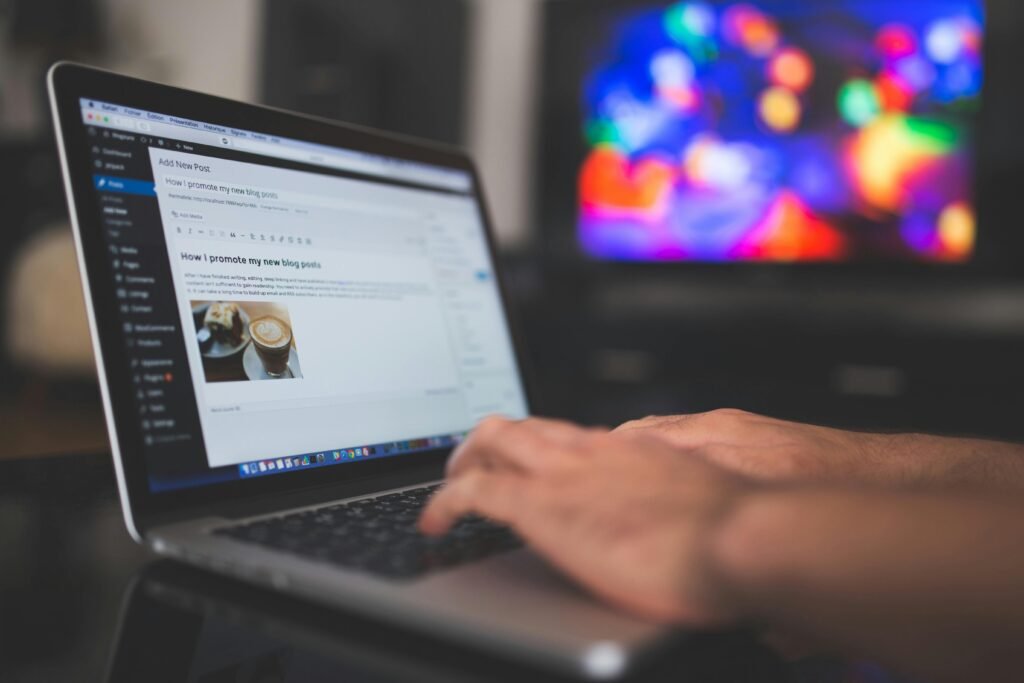 Creating a blog on WordPress.